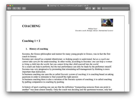 Coaching 1 & 2 - History of coaching & Definition
