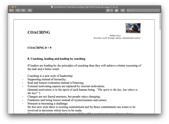 Coaching 8 & 9 - Coaching, Leading, High Performance