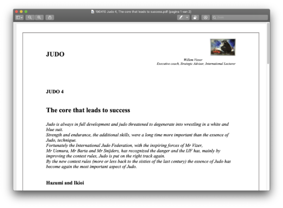 Judo 4 - The core that lead to success