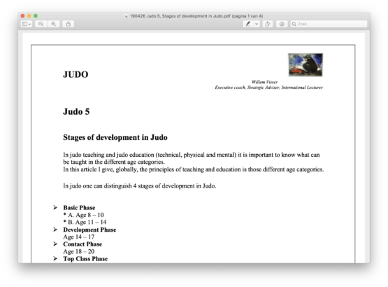 Judo 5 - Stages of development in Judo