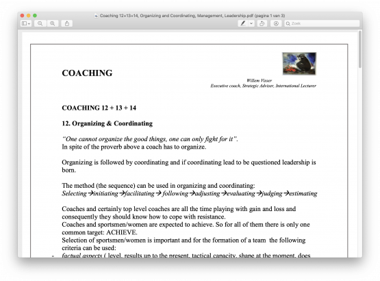 Coaching 12 - 13 - 14 - Organizing & Coordinating, Management, Leadership