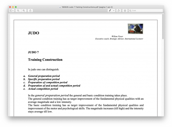 Judo 7 - Training construction